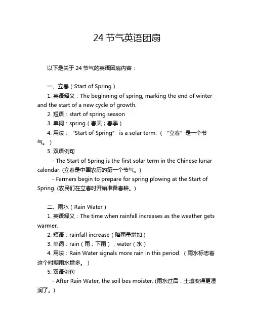 24节气英语团扇