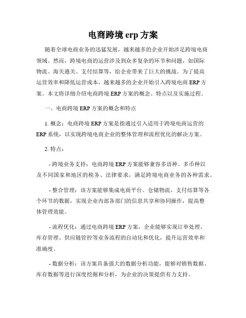 电商跨境erp方案