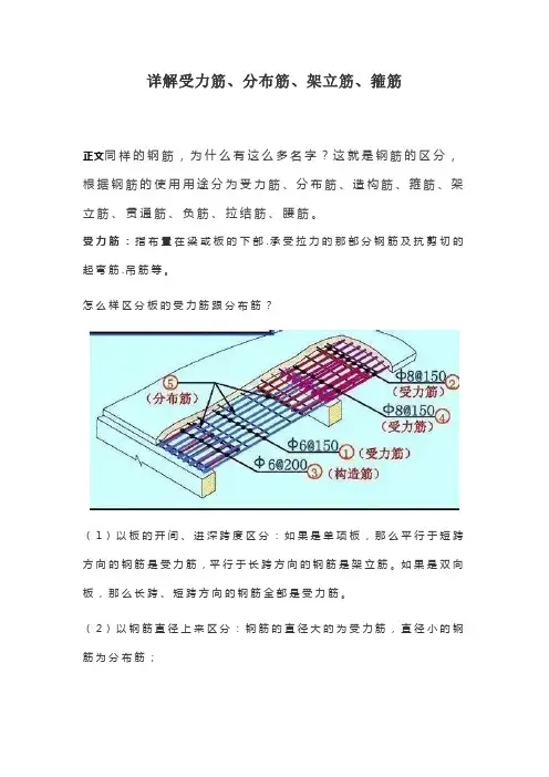 详解受力筋、分布筋、架立筋、箍筋