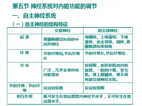 生理学基础《神经系统对内脏功能的调节》课件
