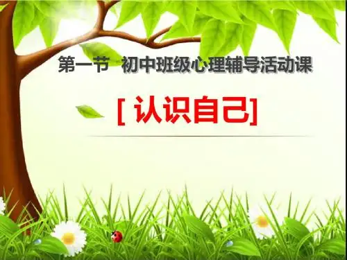 初中班级心理辅导活动课《发现自我》课件