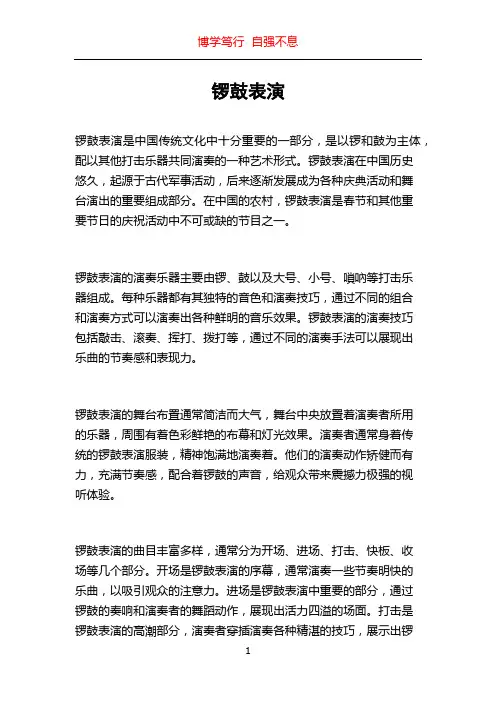 锣鼓表演_精品文档