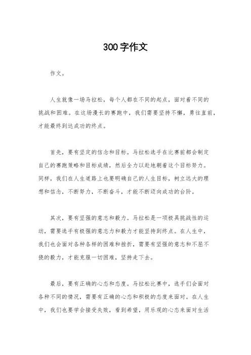 300字作文