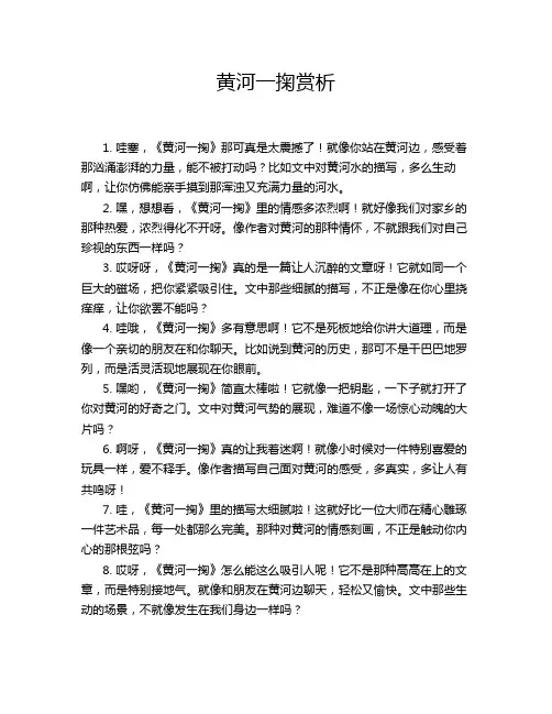 黄河一掬赏析