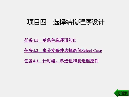《Visual Basic程序设计》课件项目四