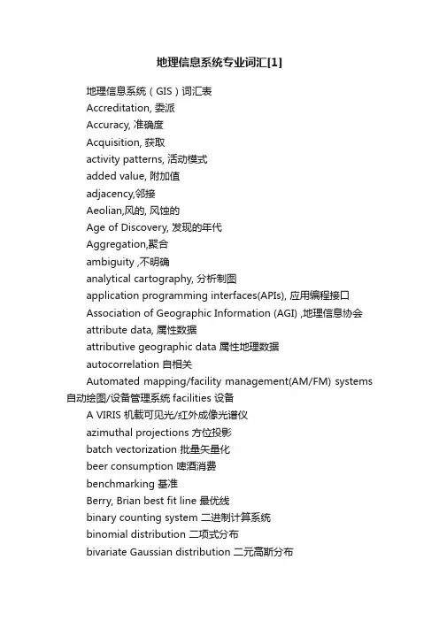 地理信息系统专业词汇[1]