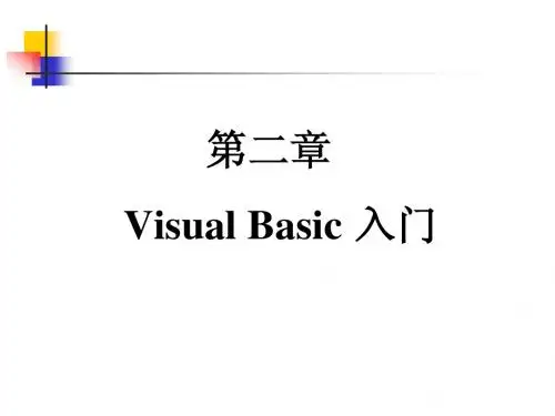 第2章vb入门