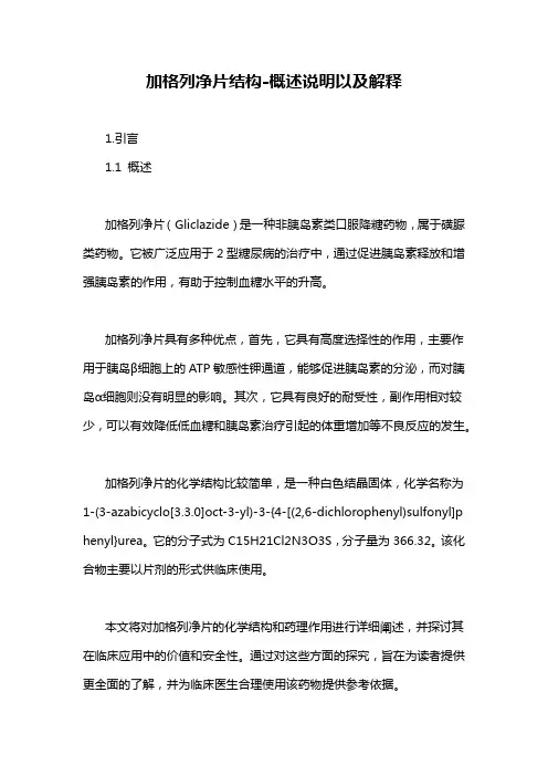 加格列净片结构-概述说明以及解释