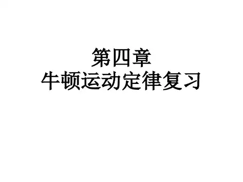 人教版必修1 第四章牛顿运动定律复习 (共37张PPT)