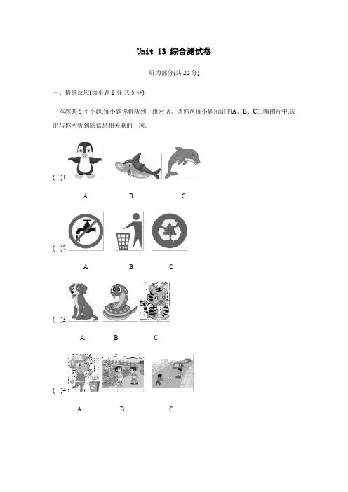 人教新目标九年级英语全册Unit 13综合测试卷