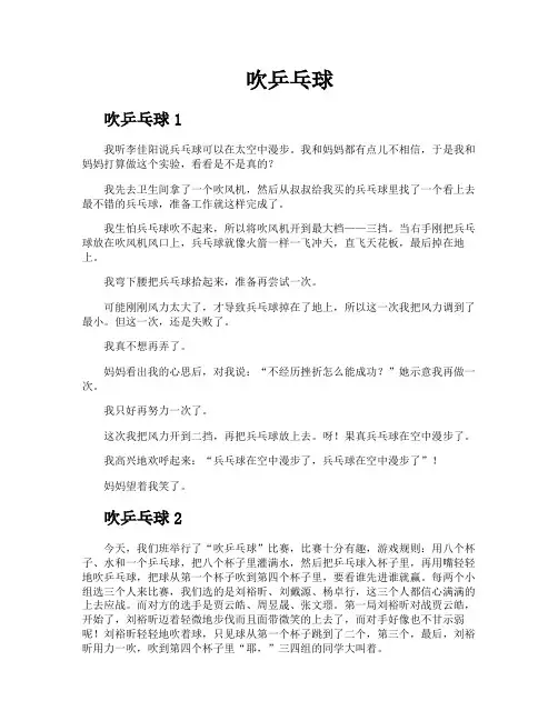 吹乒乓球-专业文档