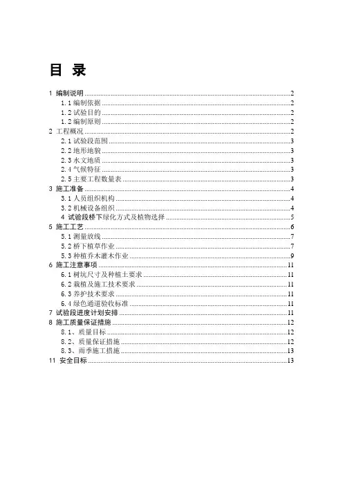 绿色通道试验工艺方案