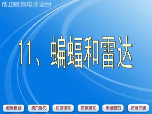 11.蝙蝠和雷达。