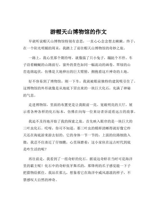 游帽天山博物馆的作文
