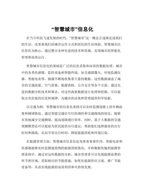 “智慧城市”信息化