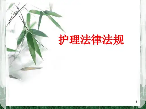 护理法律法规ppt课件