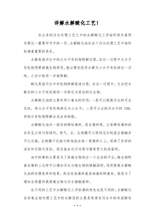 详解水解酸化工艺!