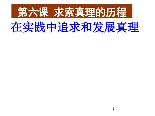62在实践中追求和发展真理—浙江省温州人文高级中学人教版高中政治必修四课件(共28张PPT)
