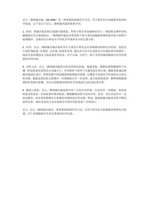 岩心二维核磁共振