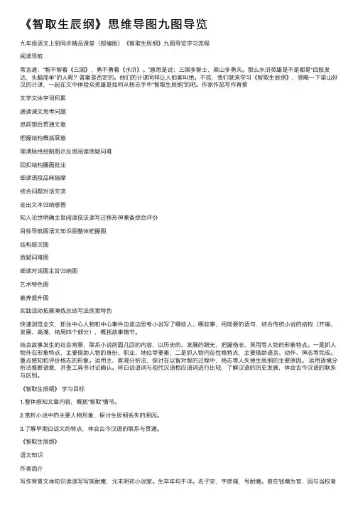 《智取生辰纲》思维导图九图导览
