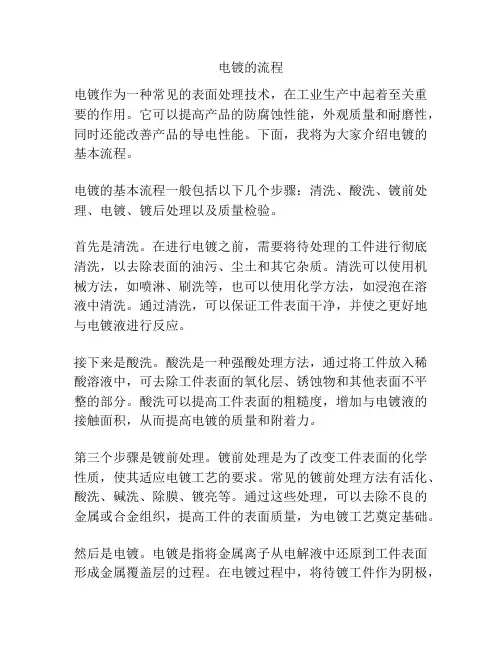 电镀的流程