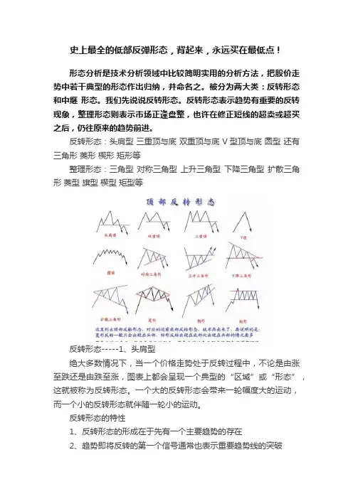 史上最全的低部反弹形态，背起来，永远买在最低点！