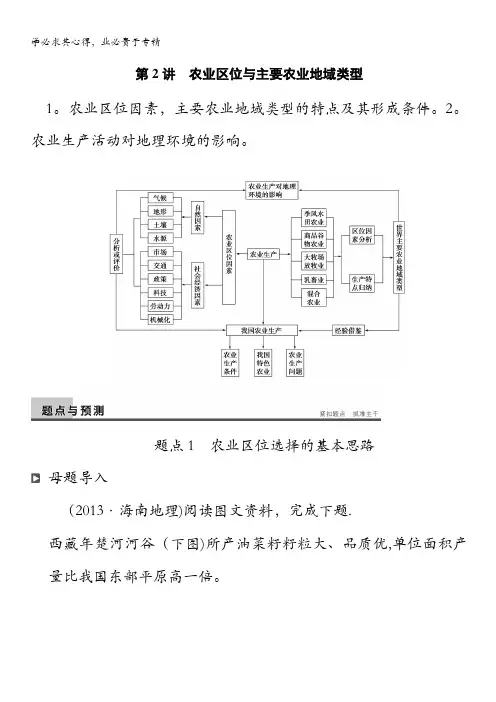 2014高考地理二轮(福建专用)专题突破练 第一部分 专题四 第2讲