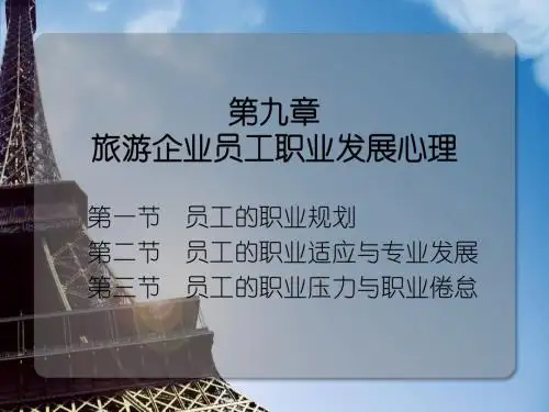 第9章旅游企业员工职业发展心理