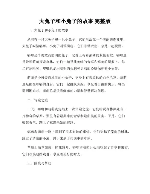 大兔子和小兔子的故事 完整版