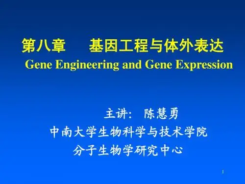 5基因工程与体外表达