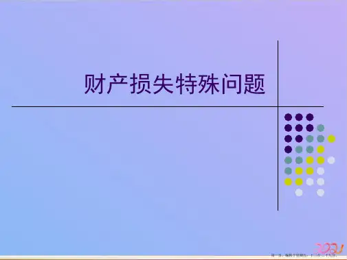 财产损失疑难问题ppt课件