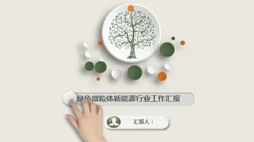 微粒体环保行业工作汇报工作总结PPT模板课件