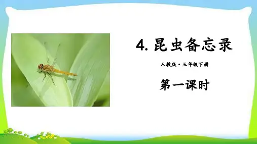 最新人教版部编版三年级语文下册4昆虫备忘录完美版