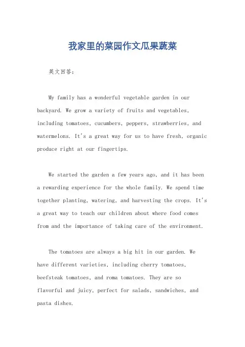 我家里的菜园作文瓜果蔬菜