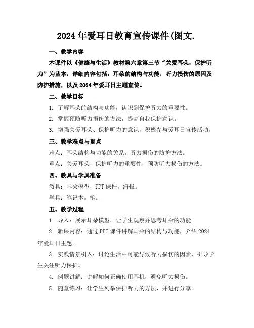2024年爱耳日教育宣传课件(图文