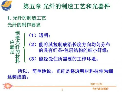 第五章 光纤的制造工艺和光器件
