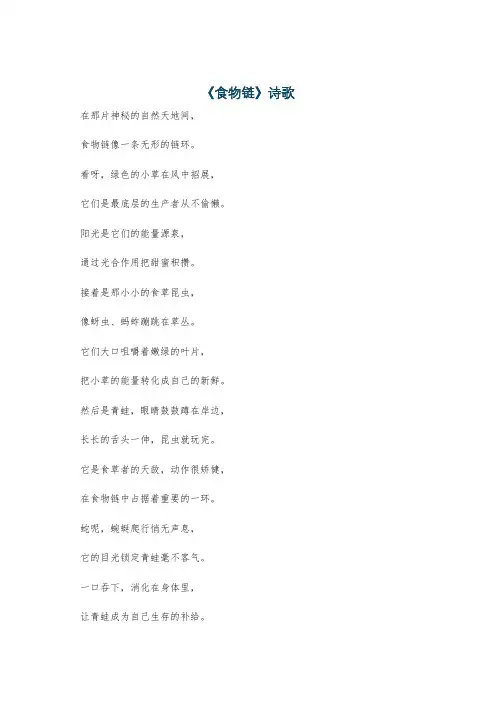 《食物链》诗歌