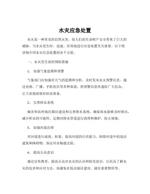 水灾应急处置