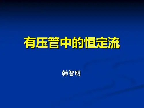 有压管中的恒定流