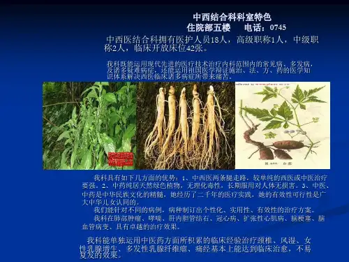 中西结合科科室特