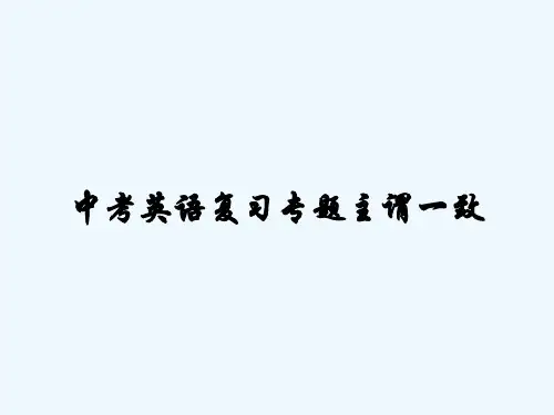 中考英语复习专题主谓一致 PPT