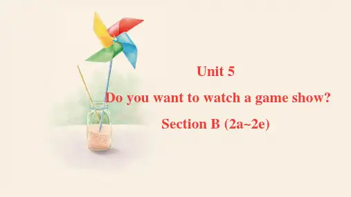 Unit5SectionB(2a-2e)课件人教版英语八年级上册
