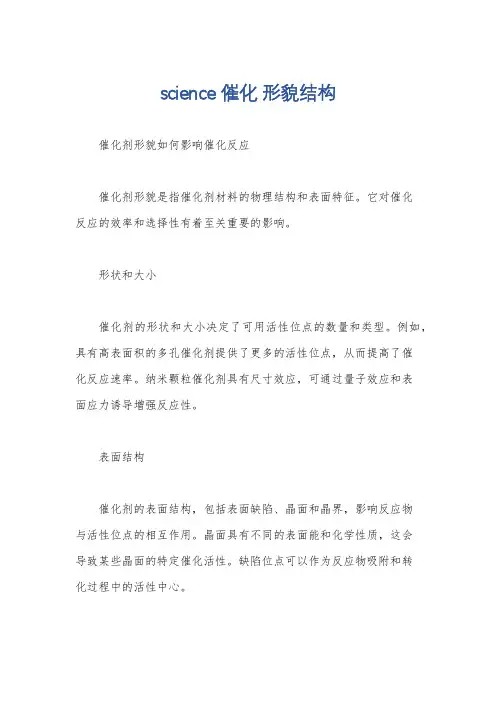 science 催化 形貌结构