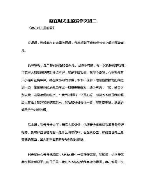 藏在时光里的爱作文初二