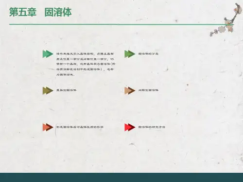 无机材料科学基础第五章固溶体