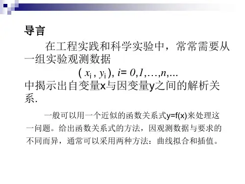 数学实验第四章插值方法