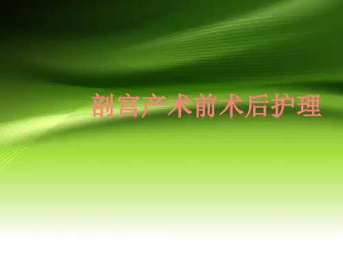 剖宫产术后护理查房