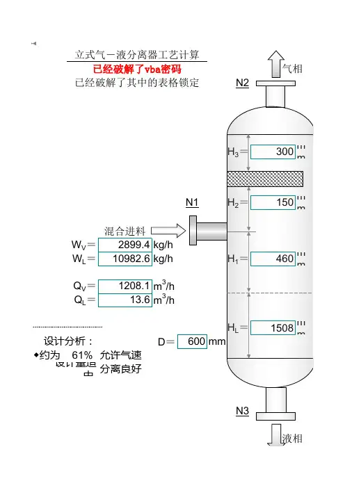 高压凝液闪蒸罐计算