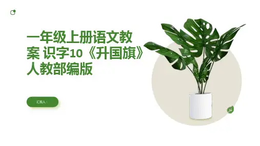 一年级上册语文教案 识字10《升国旗》人教部编版