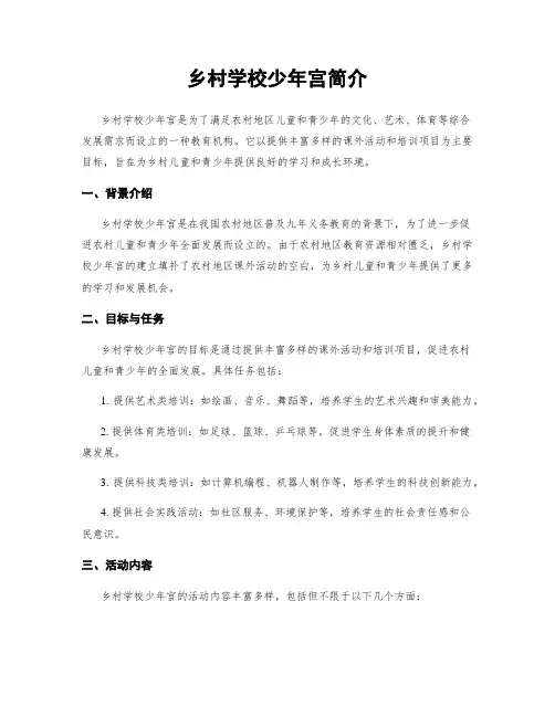 乡村学校少年宫简介